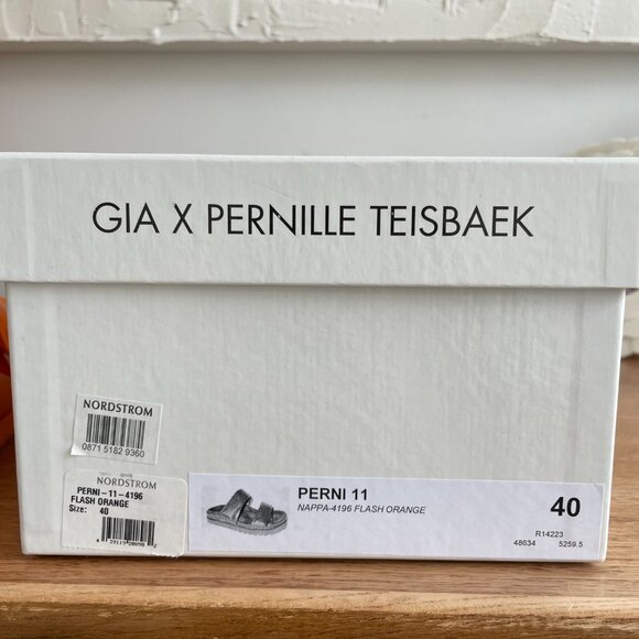 Gia Borghini Perni 11 Sandal in Flash Orange - Picture 4 of 5